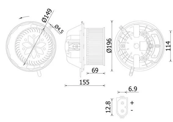 Vnútorný ventilátor MAHLE AB 219 000S