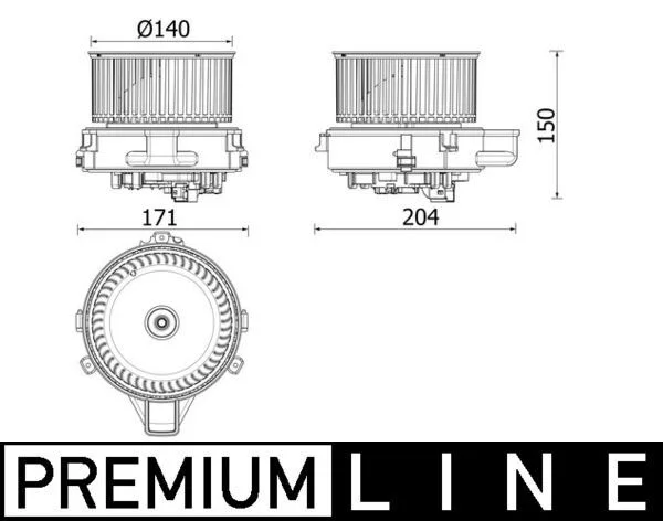 Vidaus pūtiklis MAHLE AB 284 000P