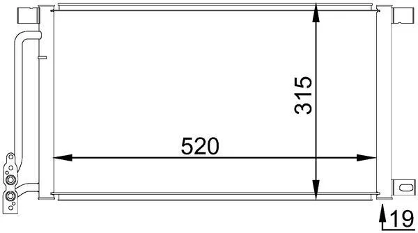 Condenser, air conditioning MAHLE AC235001S