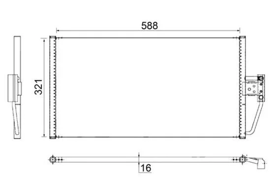 Condenser, air conditioning MAHLE AC 266 000S
