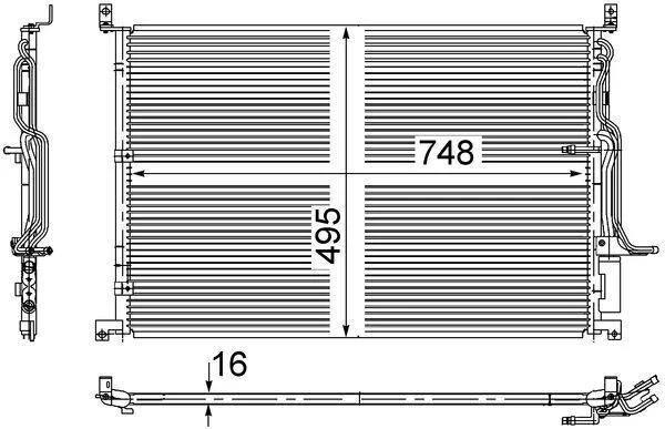 Condenser, air conditioning MAHLE AC271000S