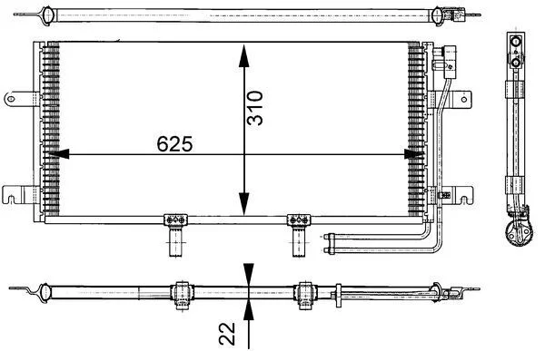 Kondensatorius, oro kondicionierius MAHLE AC 332 000S