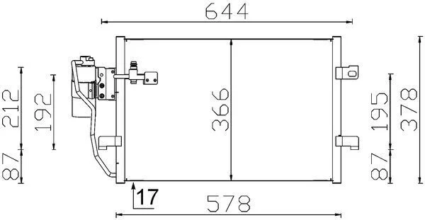 Condenser, air conditioning MAHLE AC 351 000S