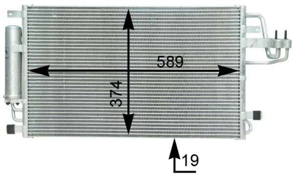 Kondenzátor, klimatizácia MAHLE AC 399 000S