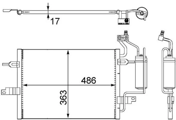Condenser, air conditioning MAHLE AC 404 000S