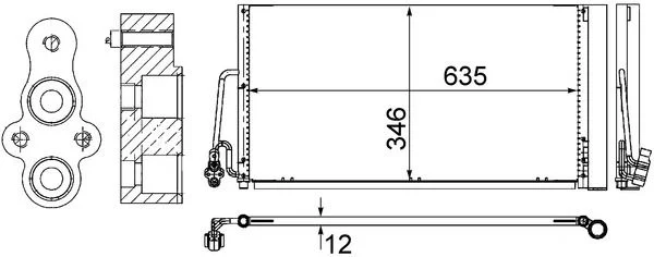 Condenser, air conditioning MAHLE AC 590 000S