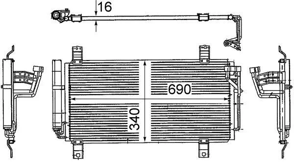 Kondensatorius, oro kondicionierius MAHLE AC714000S