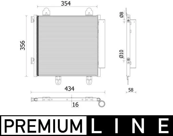 Condenser, air conditioning MAHLE AC 897 000P