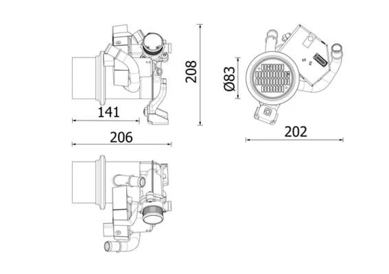 Aušintuvas, išmetamųjų dujų recirkuliacija mahle CE39000P