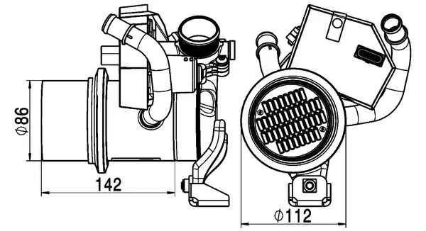 Cooler, exhaust gas recirculation MAHLE CE5000P