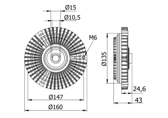 Sankaba, radiatoriaus ventiliatorius MAHLE CFC52000S
