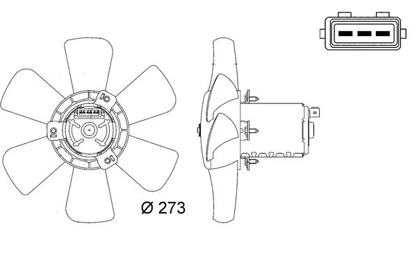 Ventilátor, chladenie motora MAHLE CFF7000S