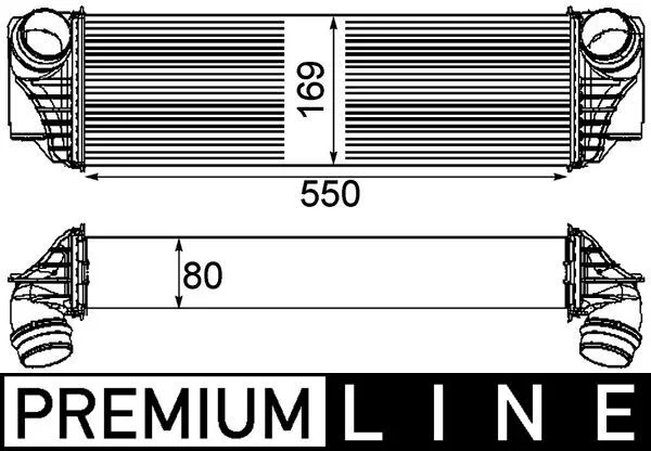Tarpinis suslėgto oro aušintuvas, kompresorius MAHLE CI185000P