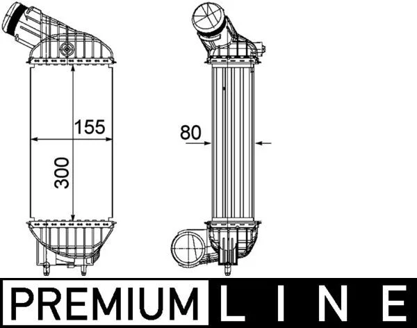 Tarpinis suslėgto oro aušintuvas, kompresorius MAHLE CI 199 000P