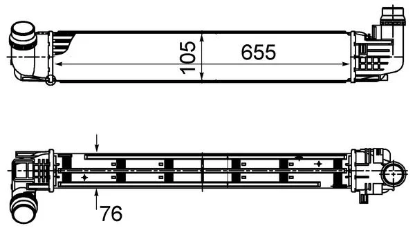 Tarpinis suslėgto oro aušintuvas, kompresorius MAHLE CI496000S