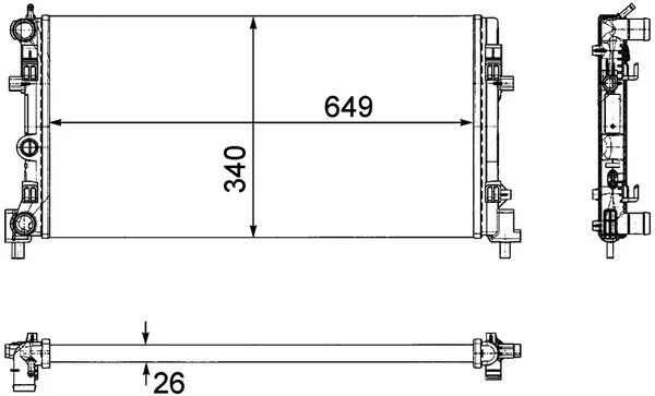 Chladič, chladenie motora MAHLE CR 1096 000P