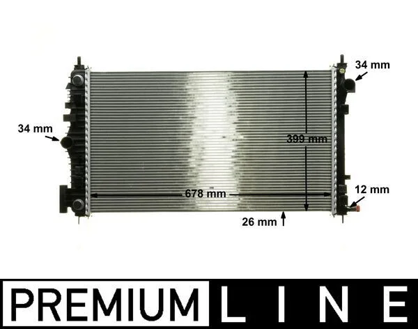 Radiatorius, variklio aušinimas MAHLE CR1101000P