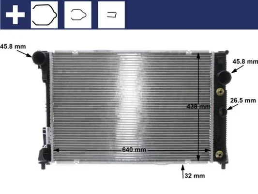Radiatorius, variklio aušinimas MAHLE CR 1176 000S