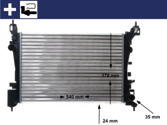 Chladič, chladenie motora MAHLE CR 1182 000S