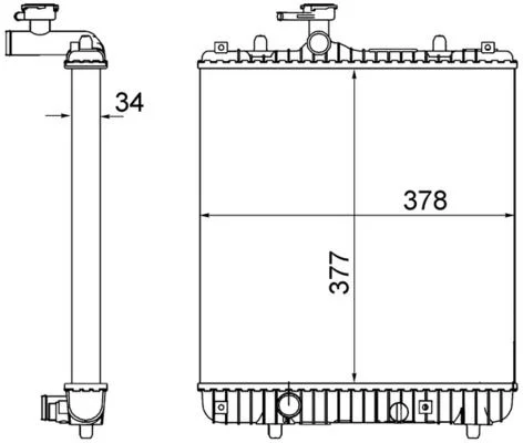 Radiator, engine cooling MAHLE CR 1495 001S