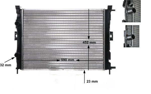 Radiatorius, variklio aušinimas MAHLE CR 1690 000S
