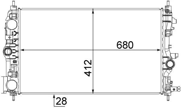 Radiatorius, variklio aušinimas  CR 1782 000S
