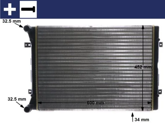 Radiatorius, variklio aušinimas MAHLE CR 2038 000S