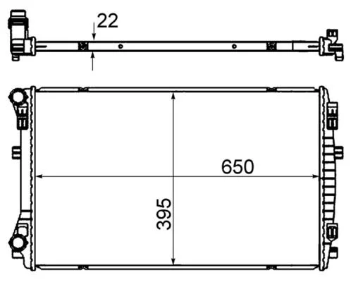 Radiatorius, variklio aušinimas MAHLE CR2054000S