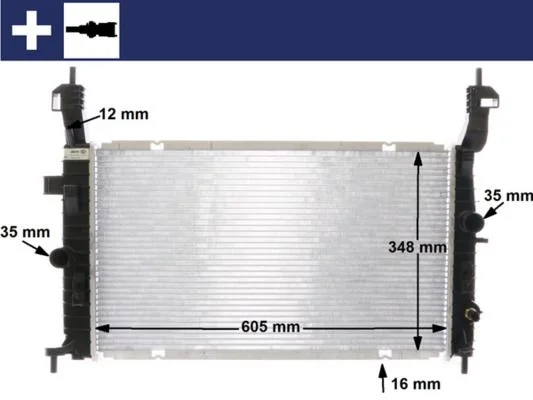 Radiatorius, variklio aušinimas MAHLE CR 2120 000S