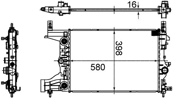 Radiatorius, variklio aušinimas MAHLE CR 2122 000S
