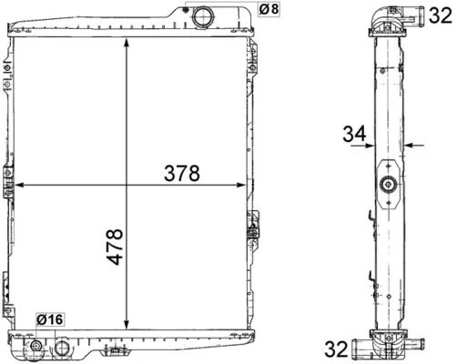 Chladič, chladenie motora MAHLE CR 253 000S