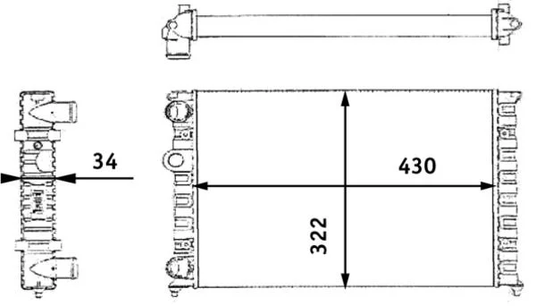 Chladič, chladenie motora MAHLE CR 364 000S