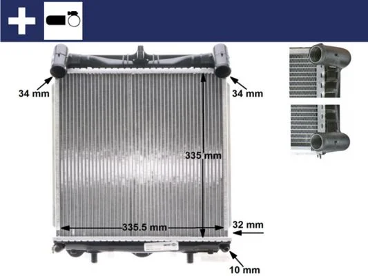 Radiatorius, variklio aušinimas MAHLE CR 370 000S