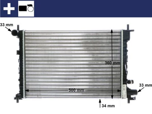 Chladič, chladenie motora MAHLE CR 381 000S