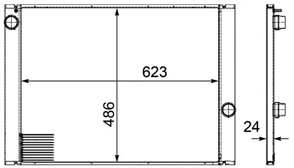 Radiatorius, variklio aušinimas MAHLE CR 581 000P