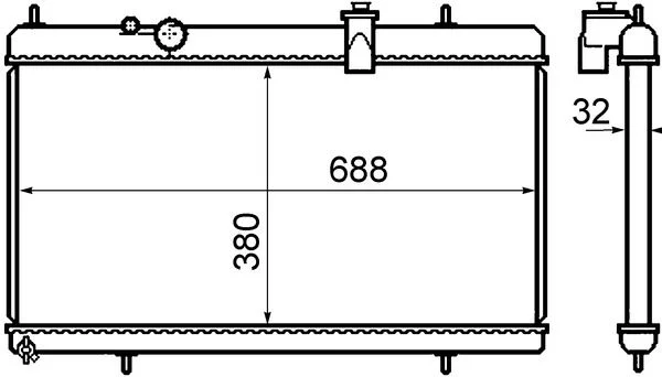 Radiatorius, variklio aušinimas MAHLE CR 801 000S