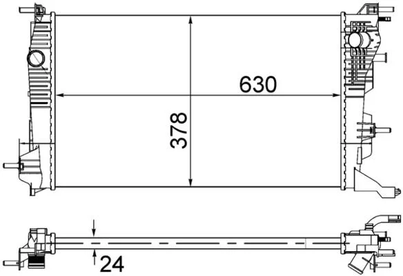 Radiatorius, variklio aušinimas MAHLE CR 840 001S