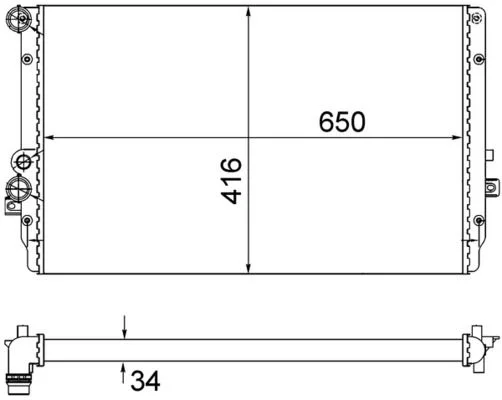 Radiatorius, variklio aušinimas MAHLE CR854001S