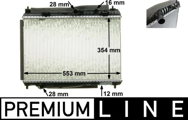 Radiatorius, variklio aušinimas MAHLE CR 87 000P