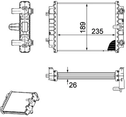 Radiatorius, variklio aušinimas MAHLE CR913000P