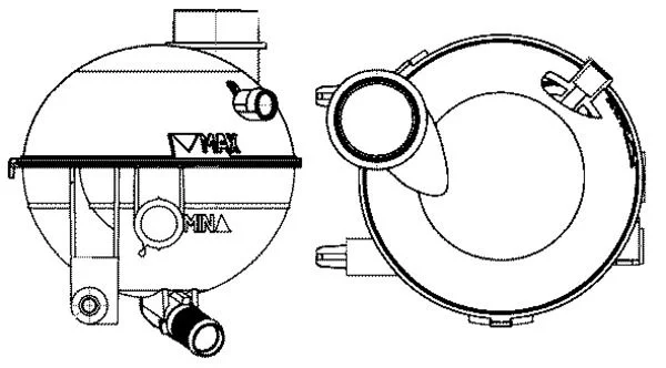 Expansion Tank, coolant MAHLE CRT14000S