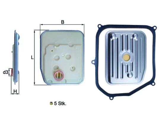 Hydraulic Filter, automatic transmission MAHLE HX147KIT
