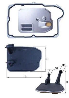 Hidraulinis filtras, automatinė transmisija MAHLE HX161D