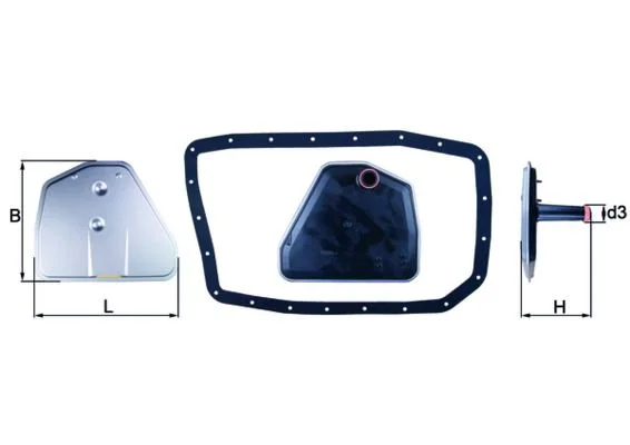Hidraulinis filtras, automatinė transmisija MAHLE HX162D