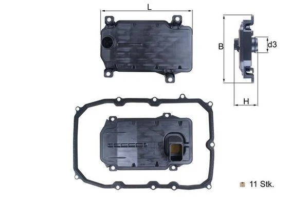 Hidraulinis filtras, automatinė transmisija MAHLE HX187KIT