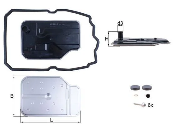 Hidraulinis filtras, automatinė transmisija MAHLE HX230KIT