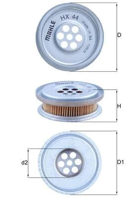 Hidraulinis filtras, vairo sistema MAHLE HX44