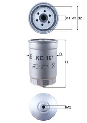 Kuro filtras MAHLE KC101