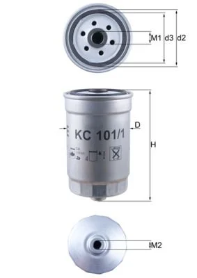 Kuro filtras MAHLE KC101/1