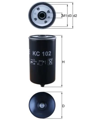 Kuro filtras MAHLE KC102